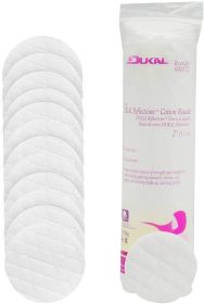 Dukal Cotton Rounds 3". Pack of 50 Cosmetics Cleansing Pads. Disposable Cotton Pads for Skin Care Procedures. 100% Cotton Makeup Remover Pads Hypoalle