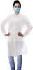 Lab Coat Disposable. Pack of 10 White Surgical Gowns Medium. 60 gm/m2 SMS Disposable Gowns with Filtration. Non-Sterile Medical Gowns with snap front;