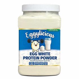 Eggylicious Egg White (Albumin) Powder, Dried Natural Protein Powder, Made from Fresh Eggs, Pasteurized,Non-GMO, No Additives, Used for Baking Icing,1