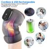 3-In-1 Heated Knee Massager Shoulder Heating Pads Elbow Brace with 3 Level Vibration and Heating Modes for Pain Stress Relief