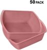 Polypropylene Wash Basins 6 Quart. Pack of 50 Graduated Rectangular Portable Dishpan